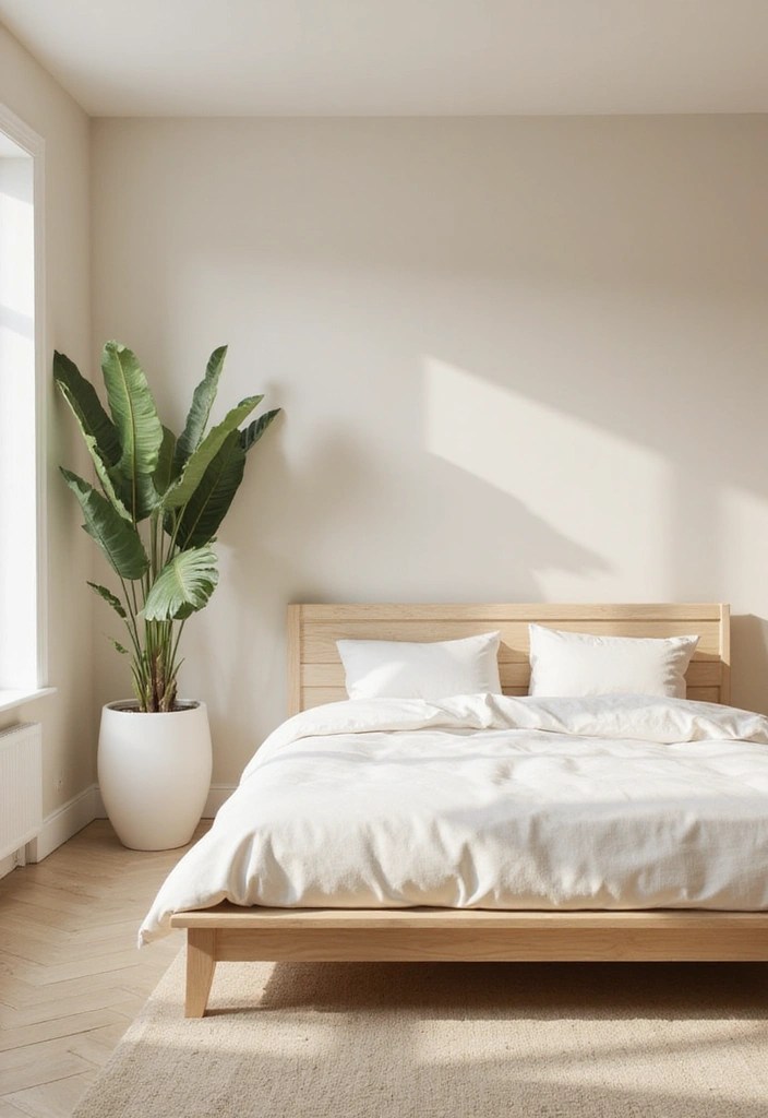 21 Transformaciones de Habitaciones Que Te Dejarán Sin Palabras (¡No Te Pierdas el #12!) - 1. Dormitorio Minimalista con Toques Naturales