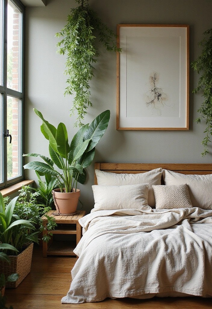 21 Transformaciones de Habitaciones Que Te Dejarán Sin Palabras (¡No Te Pierdas el #12!) - 12. Dormitorio Sostenible y Eco-Amigable (¡No Te Lo Pierdas!)