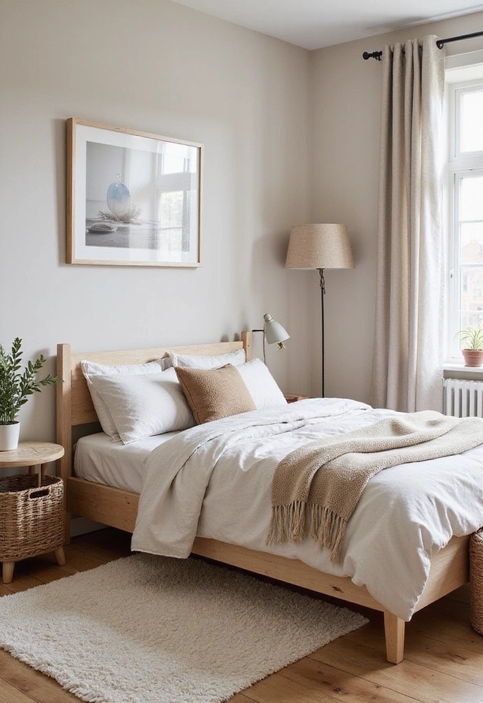 21 Transformaciones de Habitaciones Que Te Dejarán Sin Palabras (¡No Te Pierdas el #12!) - 16. Dormitorio de Estilo Nórdico con Enfoque en la Funcionalidad